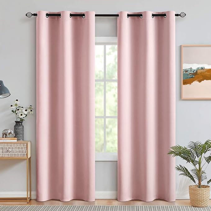 MIULEE 90" Long Room Darkening Curtains Thermal Insulated Drapes Solid Window by MIULEE