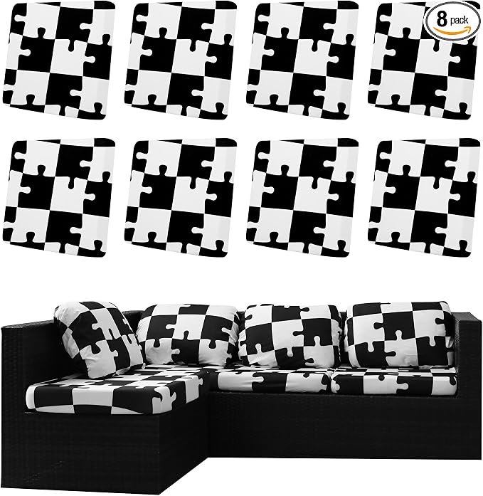 Outdoor Cushion Covers Set, Replacement by SUKAIKEQA
