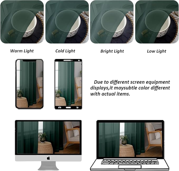 Chyhomenyc Hunter Green Sheer Valances - Image 4