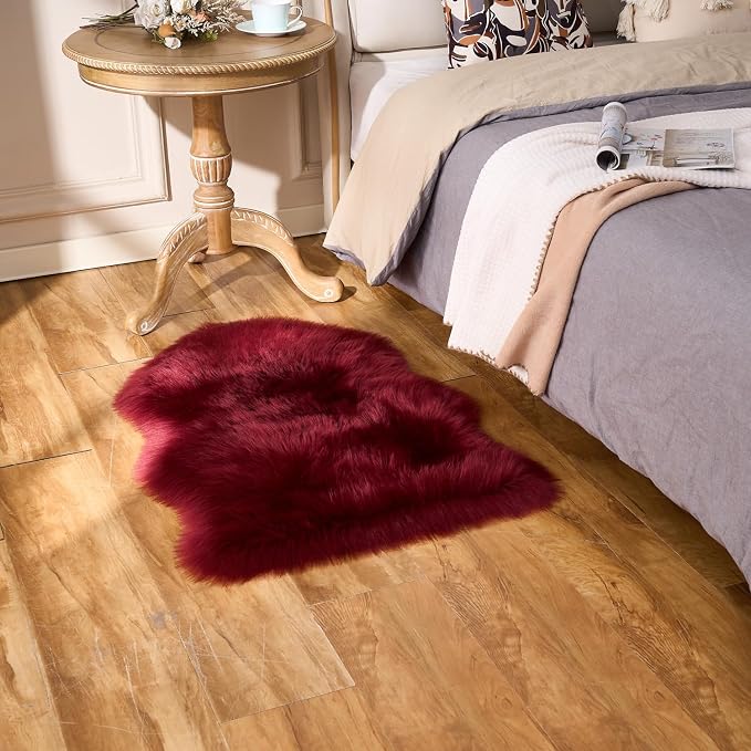 EasyJoy Ultra Soft Fluffy Shaggy Area Rug Faux Fur Rug Chair Cover Seat Pad - Image 6
