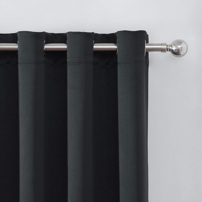 Blackout Curtains 66 x 84 inch/Black Curtains Set of 2 Panels/Thermal Insulated - Image 7