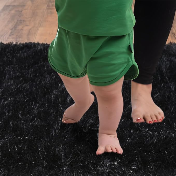 Soft Runner Rugs for Bedroom Hallways, 2x6 Black Fluffy Shag Throw Area Rug Non - Image 5