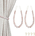 Hion 2 Pcs Boho Curtain Tiebacks, Wood Beads Curtain Holdbacks, Outdoor by Hion