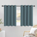 NICETOWN Blackout Greyish Blue Kitchen Curtains, Grommet Thermal Insulated by NICETOWN