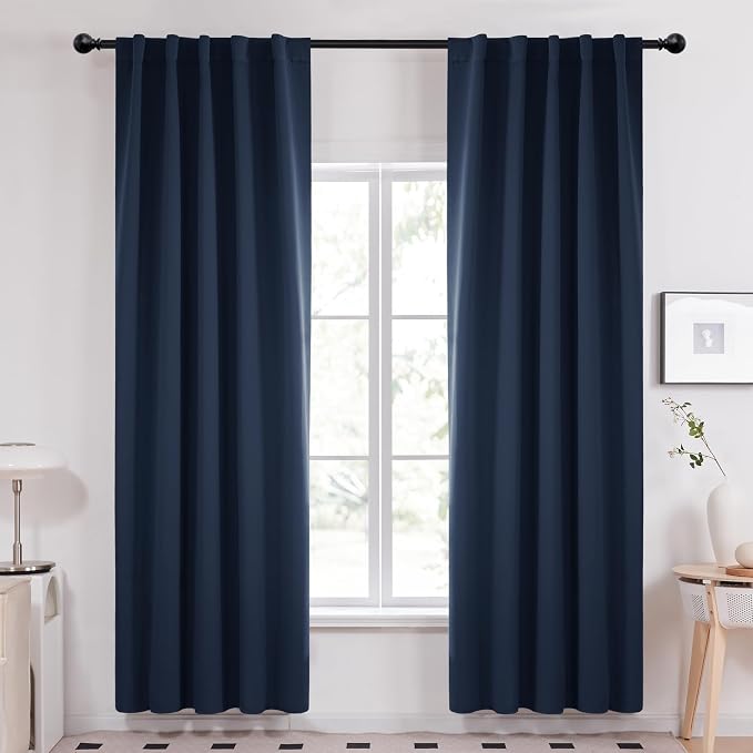 Deconovo Blackout Curtains, Thermal Insulated, W42 x L84 2 Panels, Back Tab by Deconovo