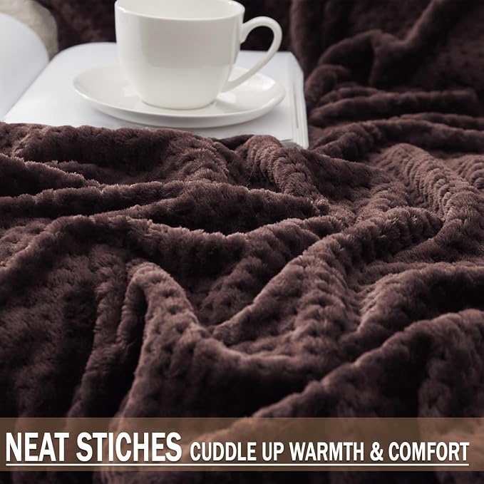 Exclusivo Mezcla Fleece Bed Blanket Twin Size, Super Soft and Warm Blankets - Image 6