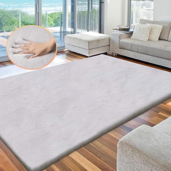 ORINOVA Faux Fur Rug 6x9 Plush Washable Area Rugs - Image 3