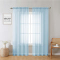 Lecloud Sky Blue Sheer Curtains 78 Inches Long 2 Panels, Light Filtering Voile by Lecloud
