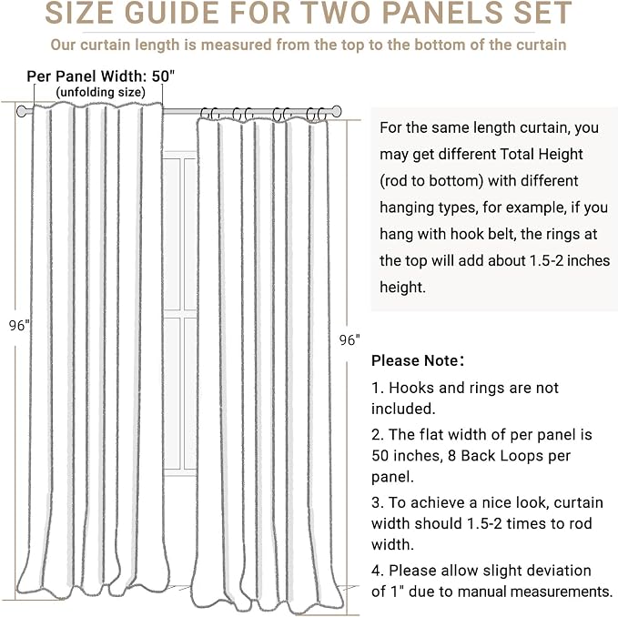 100% Blackout Shield Linen Blackout Curtains - Image 7