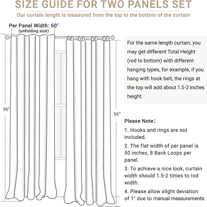 100% Blackout Shield Soft Pink Linen Blackout Curtains - Image 7
