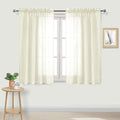 DWCN Ivory Sheer Curtains Semi Transparent Voile Rod Pocket Curtains by DWCN