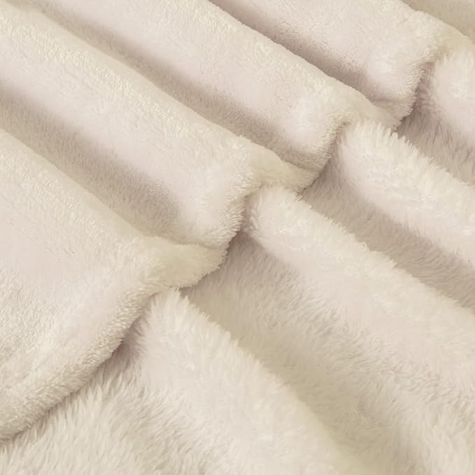 BEDELITE Fleece Blankets Queen Size Beige Throw Blankets - Image 7