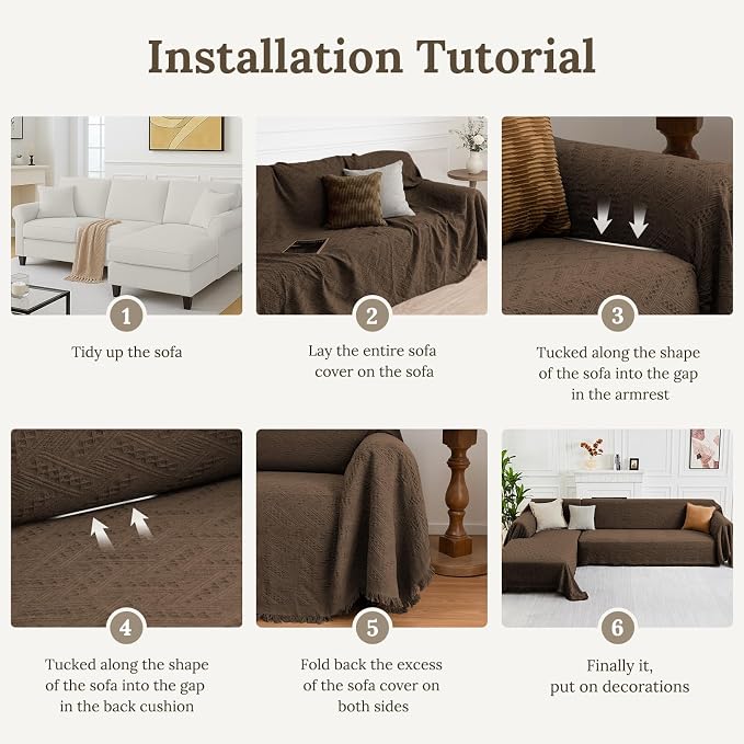 HOMERILLA Sectional Couch Covers - Image 6