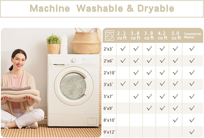 Washable Rugs 6x9 Area Rugs for Living Room, Rugs for Bedroom, Large Carpets - Image 7
