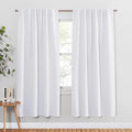 PONY DANCE 50% Light Blocking White Curtains 72 inch, Non-See-Through Window by PONYDANCE