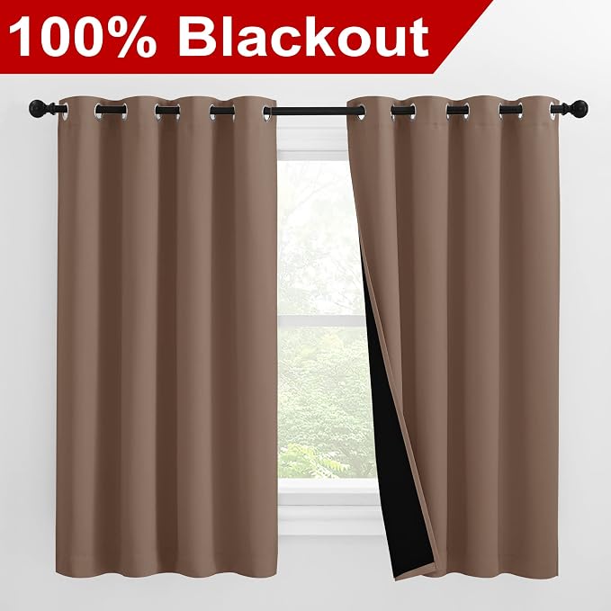 NICETOWN Bedroom Full Blackout Curtain Panels, Super Thick Insulated Window - Image 2