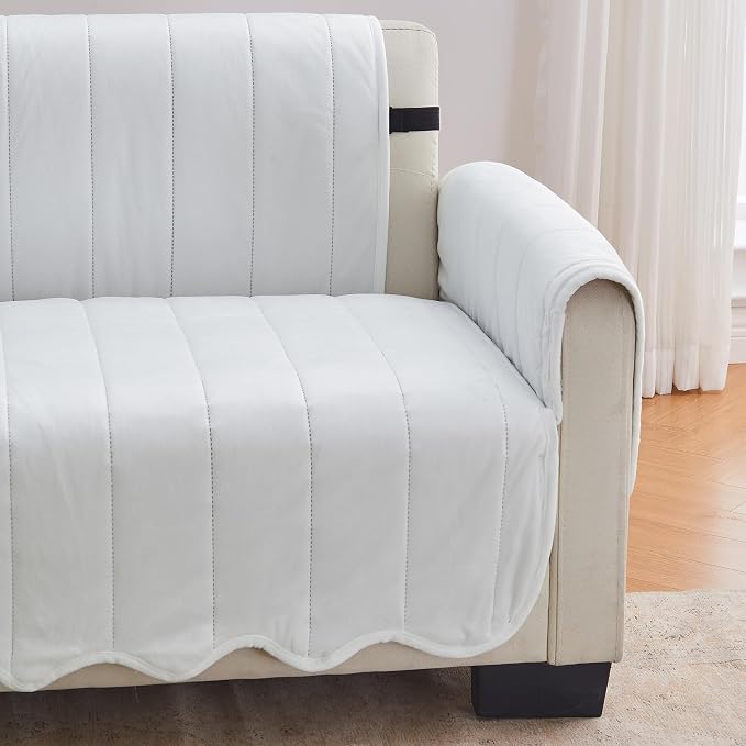 Great Bay Home Velvet Loveseat Cover - Image 4