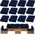 12Pcs Outdoor Cushion Covers, Patio Cushion Covers, Stretch Elastic Slipcovers by dreahoteztil