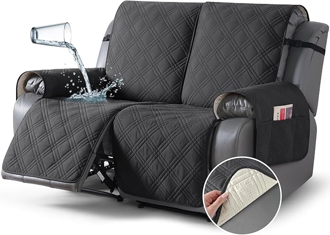 TAOCOCO 100% Waterproof Loveseat Recliner Cover, Non Slip Split Recliner Couch by TAOCOCO