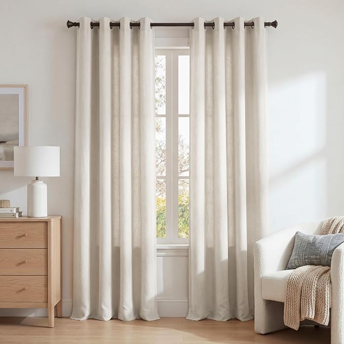 NICETOWN Semi Sheer Linen Curtains by NICETOWN