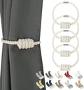 BEL AVENIR Magnetic Cotton Curtain Tiebacks, Decorative Drapery Holdbacks by BELAVENIR