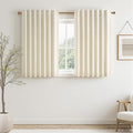 Topfinel 45 Inches Long Linen Blackout Curtains Tiers by Topfinel