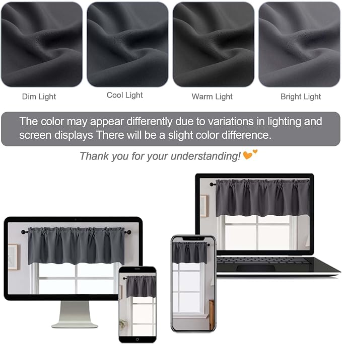 Chyhomenyc Charcoal Grey Valances - Image 8