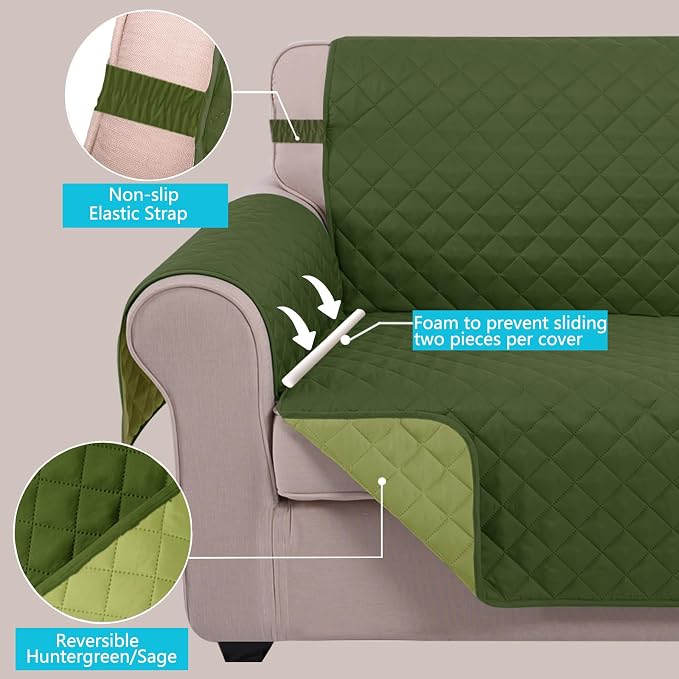 U-NICE HOME Reversible Sofa Cover Couch Cover - Image 3