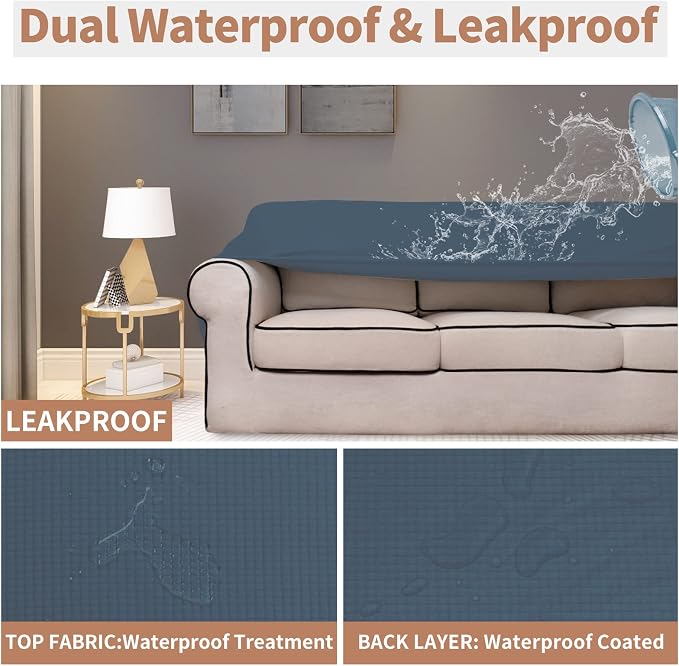 Easy-Going 100% Waterproof Chair Couch Cover, Dual Waterproof Sofa Cover - Image 3
