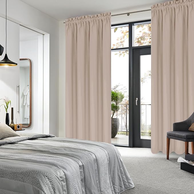 DWCN Blackout Curtains for Living Room Thermal Insulated, Energy Saving & Noise - Image 2