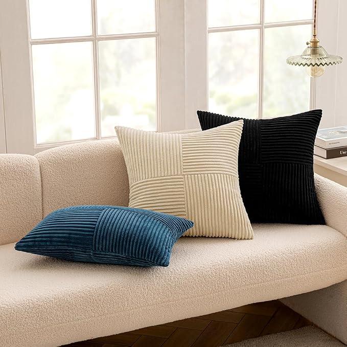 MIULEE Black Decorative Throw Pillow Covers 20x20 Inch - Image 5