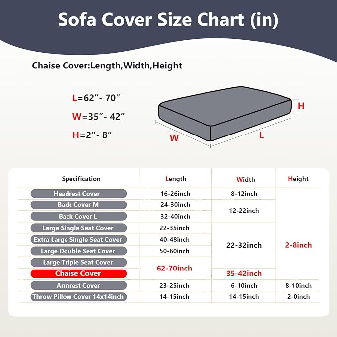 Couch Cushion Covers for Sofa Couch Covers Wear-Resistant Universal Sofa Cover - Image 3