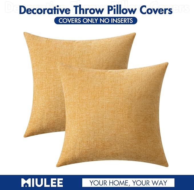 MIULEE Spring Home Decor Pack of 2 Couch Throw Pillow Covers 16x16 Inch Soft - Image 6