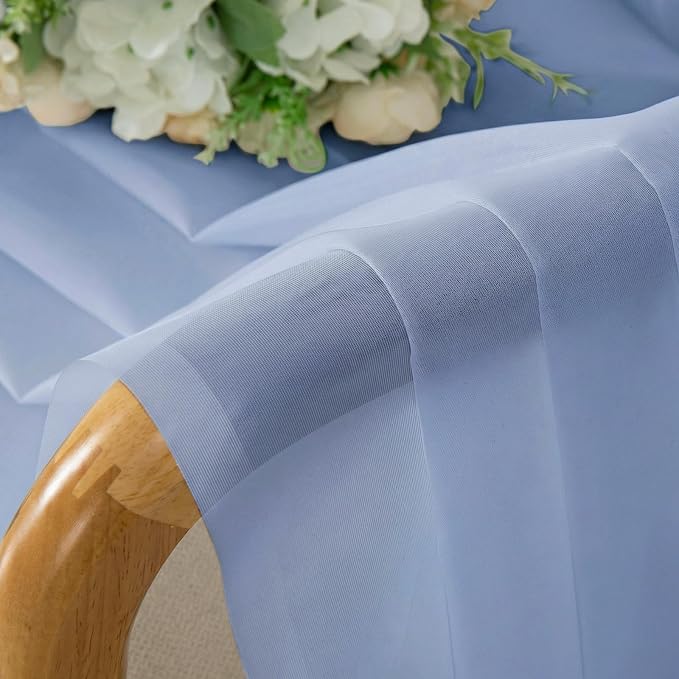 OWENIE Sheer Curtains 63 Inch Length 2 Panels Set - Image 4