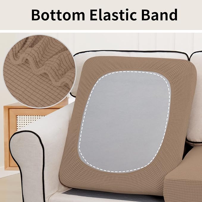 Easy-Going Stretch Individual Loveseat Couch Cushion Cover Sofa Cushion - Image 4