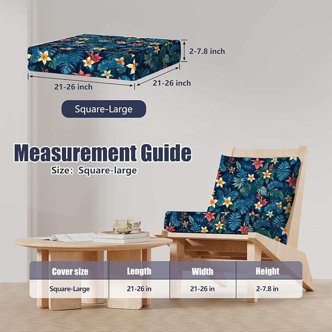 8Pcs Stretch Patio Cushion Covers, Outdoor Couch & Sofa Replacement Slipcovers - Image 2