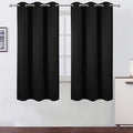 LEMOMO Blackout Curtains 42 x 63 inch/Black Curtains Set of 2 Panels/Thermal by Lemomo