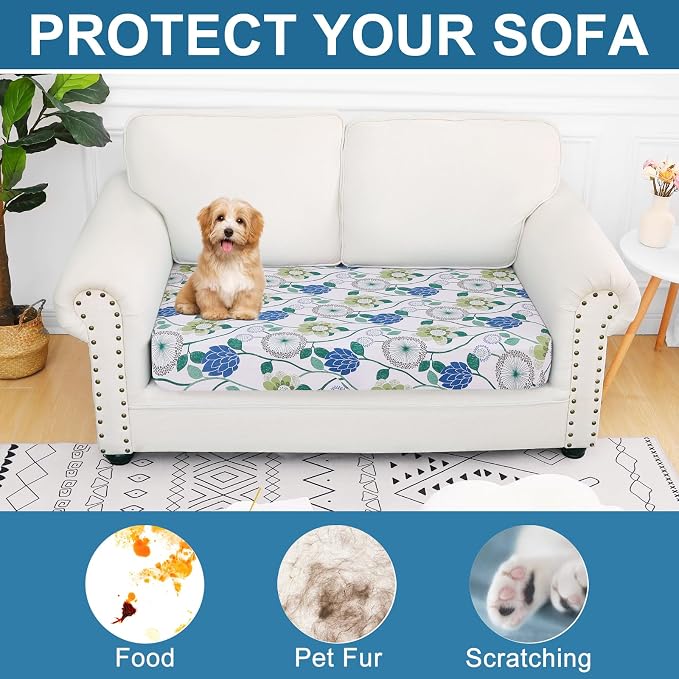 Smiry Printed Couch Cushion Covers, Stretch Soft Couch Covers - Image 7