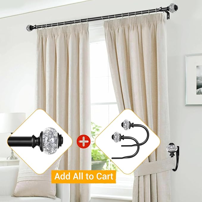 2 Pack Curtain Holdbacks, USFOOK Black Decorative Window Drapery Tiebacks - Image 3