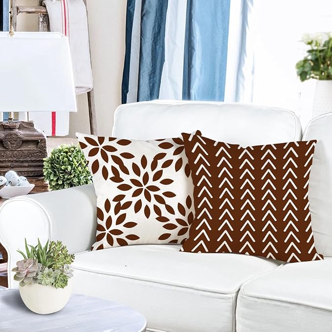 YCOLL Pillow Covers 18x18 Set of 4, Modern Sofa Throw Pillow Cover Decorative - Image 3