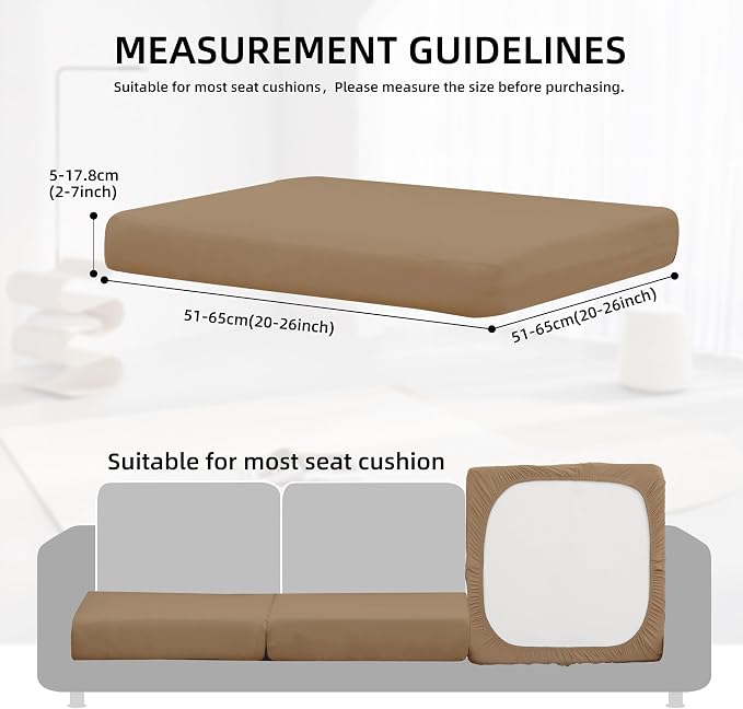 8Pcs Outdoor Cushion Covers, Patio Cushion Covers, Stretch Elastic Slipcovers - Image 2