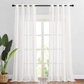 NICETOWN Thick Linen Sheer Ivory Curtains by NICETOWN