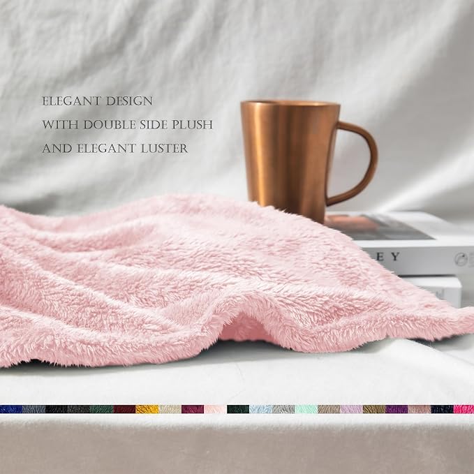 Exclusivo Mezcla Plush Fuzzy Fleece Throw Blanket Extra Large, Super Soft - Image 6