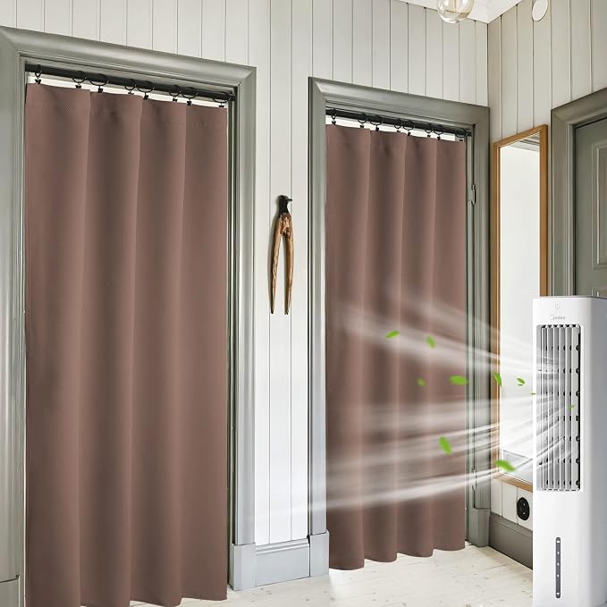 RYB HOME Blackout Curtains for Bedroom 84 inches Long 2 Panels Set, Privacy by RYBHOME