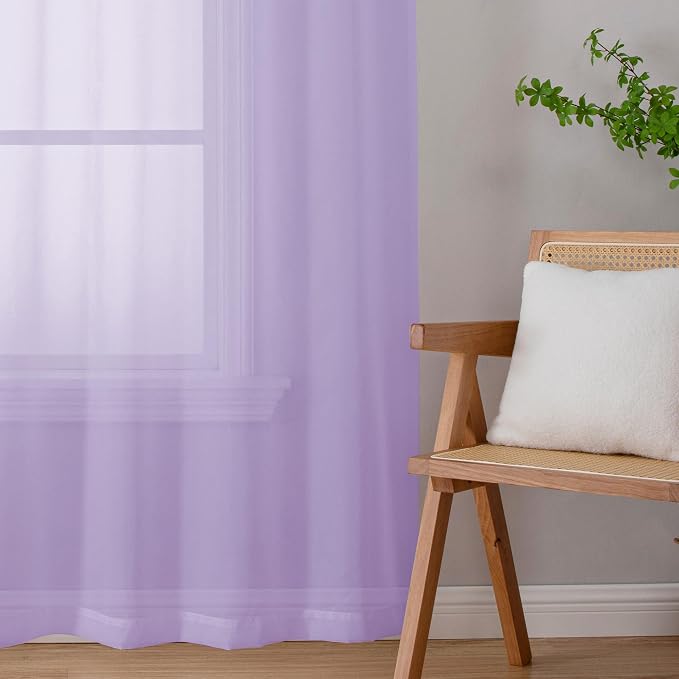 Chyhomenyc Lilac Sheer Valances - Image 9