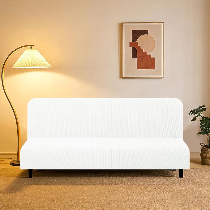 U-NICE HOME Stretch Futon Cover Armless Bed Slipcover - Image 2
