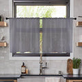 youleyar Solid Sheer Rod Pocket Curtain Voile Draperies 2 Panels White Beige by Youleyar