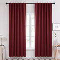 Deconovo Solid Rod Pocket and Back Tab Curtains Thermal Insulated Christmas by Deconovo