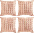 Fancy Homi 4 Packs Boho Pink Decorative Throw Pillow Covers 20x20 Inch by Fancy+Homi