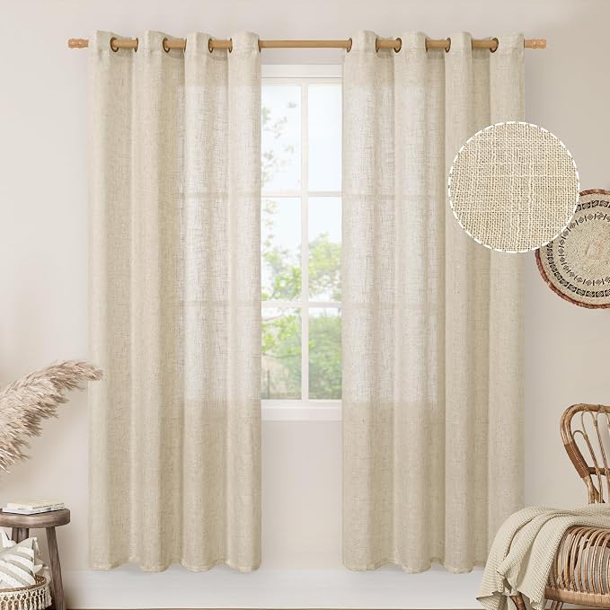 LAMIT Semi Sheer Linen Curtains - Image 2